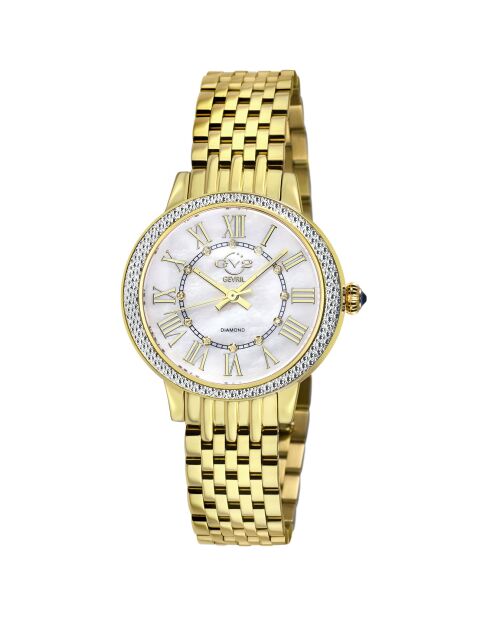 Montre Quartz Femme Astor III en Acier & Diamants dorée