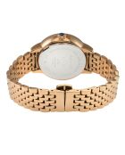 Montre Quartz Femme Astor III en Acier & Diamants rose doré