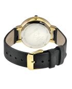 Montre Quartz Femme Genoa en Cuir suédé & Diamant noire