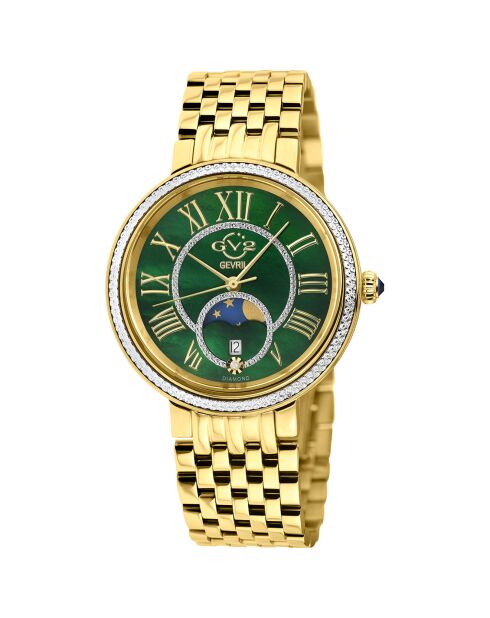 Montre Quartz Femme Genoa en Acier & Diamant dorée