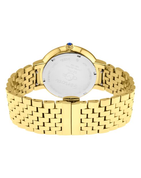 Montre Quartz Femme Genoa en Acier & Diamant dorée