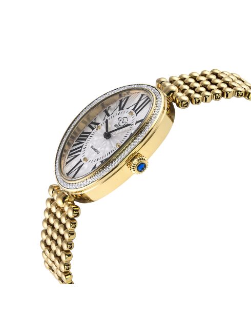 Montre Quartz Femme Piazza Navona en Acier & Diamants dorée
