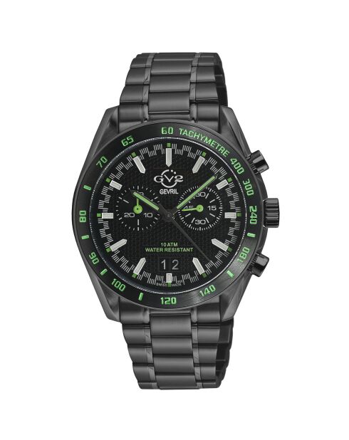 Montre Quartz Homme Freccia en Acier noire