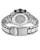 Freccia kwartshorloge voor heren in zilver/zwart staal