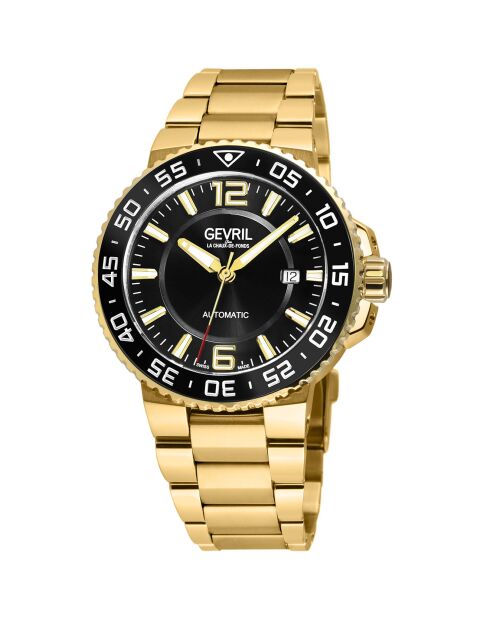Montre Automatique Homme Riverside en Acier dorée