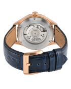 Montre Automatique Homme Empire en Cuir bleue