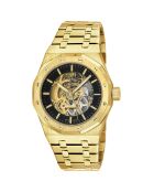 Orologio automatico da uomo Gotham in acciaio dorato