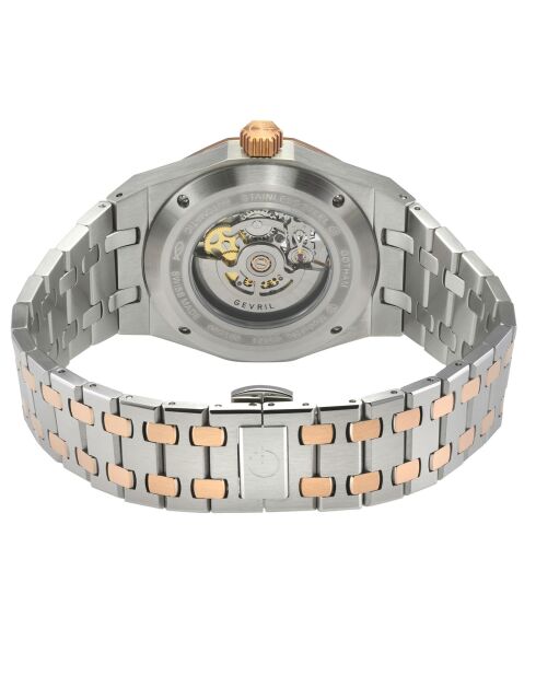 Montre Automatique Homme Gotham en Acier argenté/rose doré