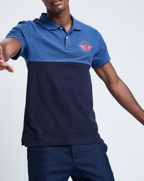 Polo Bicolore bleu/marine