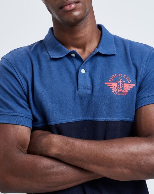 Polo Bicolore bleu/marine