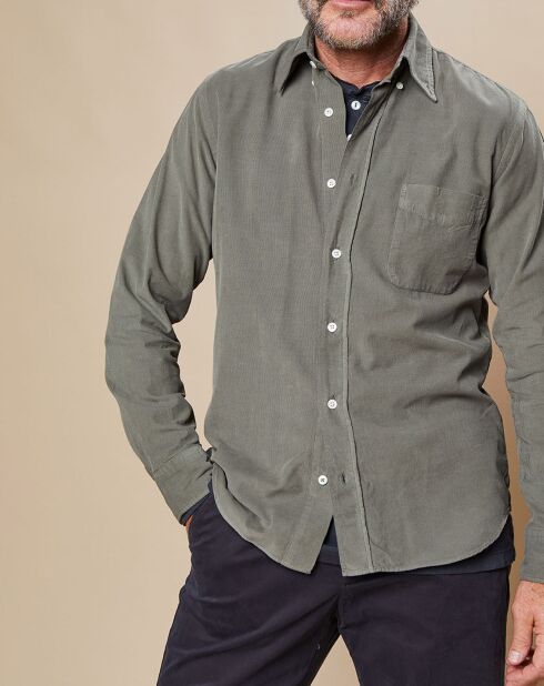 Chemise Regular en Velours côtelé Pitt Pat camouflage