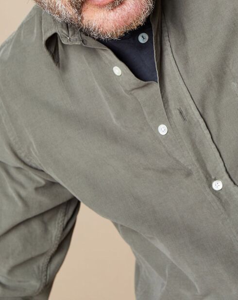 Chemise Regular en Velours côtelé Pitt Pat camouflage