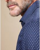 Chemise Slim Sammy imprimée marine/écru/rouge