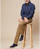 Chemise Slim Sammy imprimée marine/écru/rouge