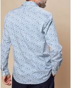 Chemise Slim Sammy imprimée marine/indigo/denim