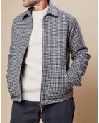 Blouson en Laine mélangée Desmond pied-de-poule flanelle/charcoal/noix