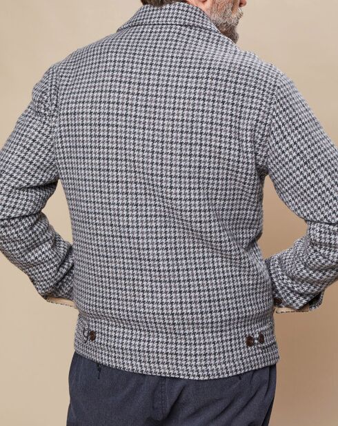 Blouson en Laine mélangée Desmond pied-de-poule flanelle/charcoal/noix