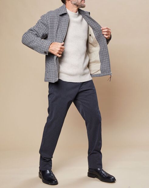 Blouson en Laine mélangée Desmond pied-de-poule flanelle/charcoal/noix
