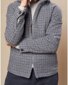 Blouson en Laine mélangée Desmond pied-de-poule flanelle/charcoal/noix