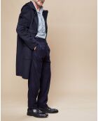 Pantaloni Tom 100% lana blu marino