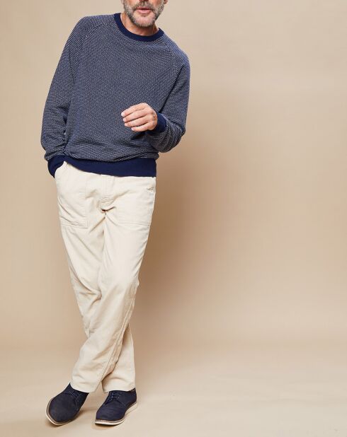 Pantalon en Velours côtelé Fatigue craie