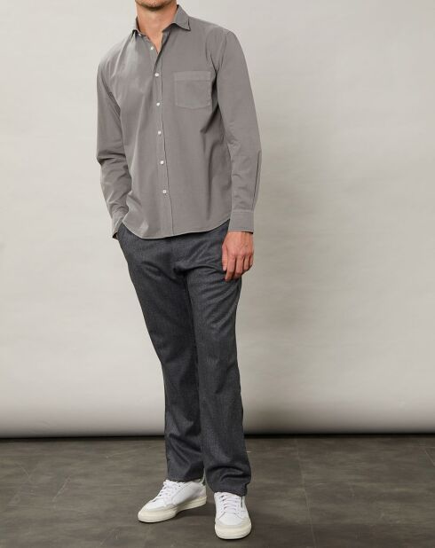 Chemise regular Paul Pat vert de gris