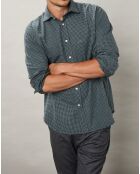 Chemise regular en Flanelle Paul à carreaux verte