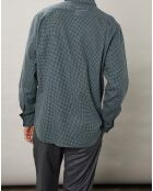 Chemise regular en Flanelle Paul à carreaux verte
