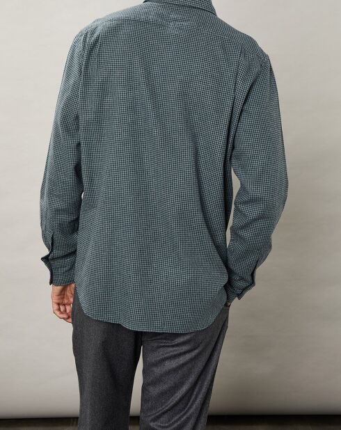 Chemise regular en Flanelle Paul à carreaux verte