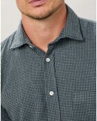Chemise regular en Flanelle Paul à carreaux verte