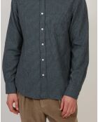 Chemise regular en Flanelle Paul à carreaux verte