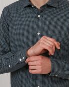 Chemise regular en Flanelle Paul à carreaux verte