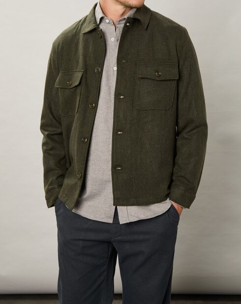 Blouson en Laine mélangée Day vert armée