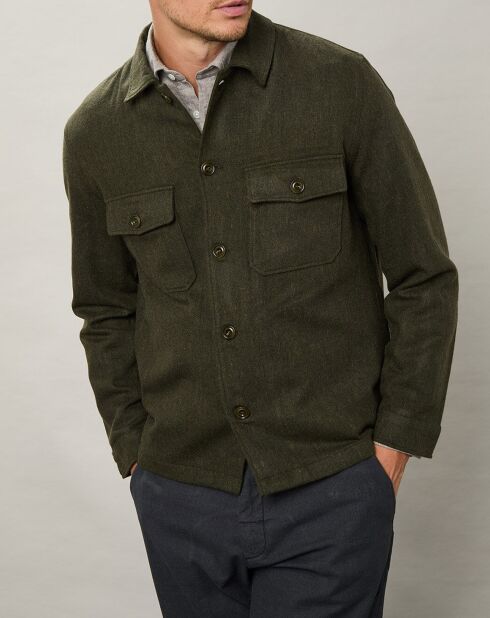 Blouson en Laine mélangée Day vert armée