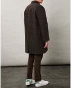 Manteau 100% Laine Vierge Calvin marron