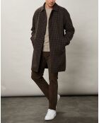 Manteau 100% Laine Vierge Calvin marron