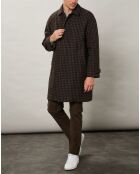 Manteau 100% Laine Vierge Calvin marron