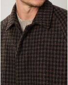 Manteau 100% Laine Vierge Calvin marron