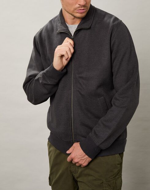 Sweat zippé Track Zip charcoal
