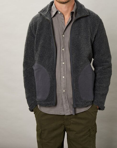 Blouson en Fausse Fourrure Dorian gris