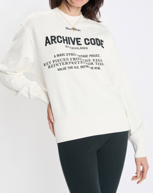 Sweat Oversized Lady Di blanc