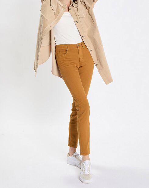 Chemise longue Overshirt Loose beige