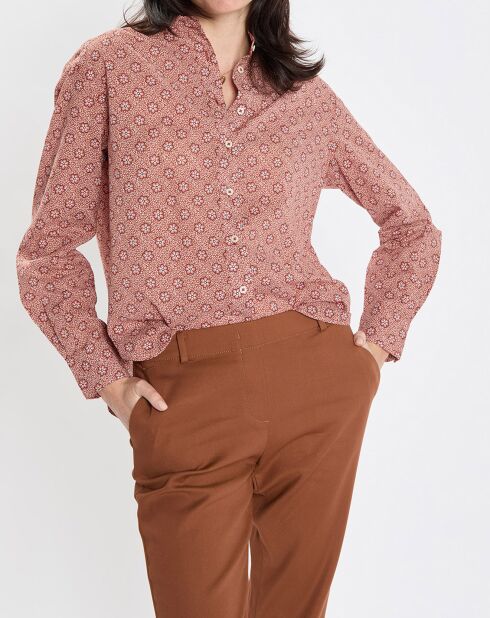 Chemise imprimée all-over rouge