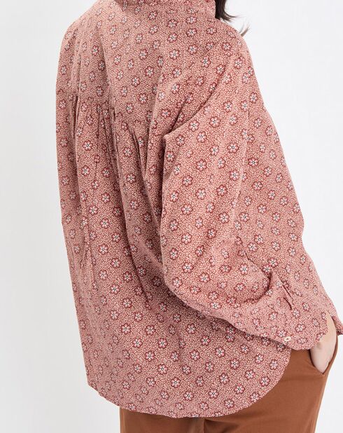 Chemise imprimée all-over rouge