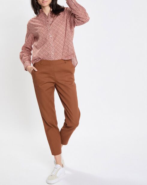 Chemise imprimée all-over rouge