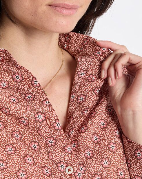 Chemise imprimée all-over rouge