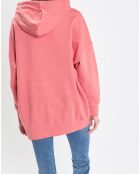 Sweat à capuche rose