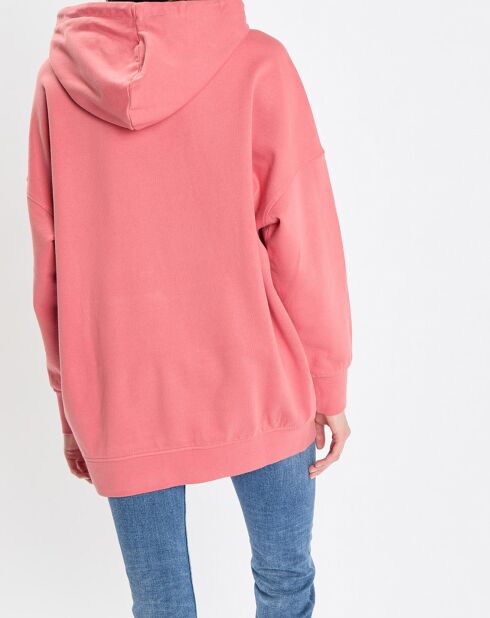 Sweat à capuche rose
