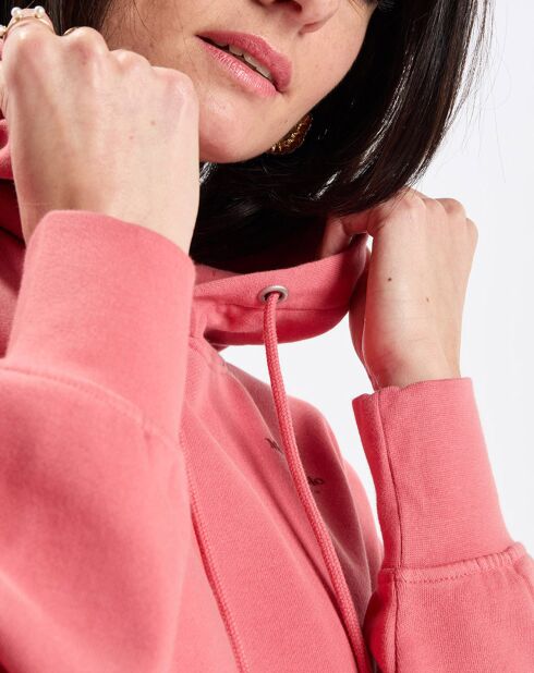 Sweat à capuche rose