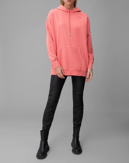 Sweat à capuche rose